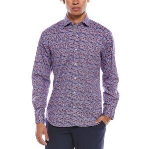 Tailorbyrd Mens  Crimson Floral Shirt